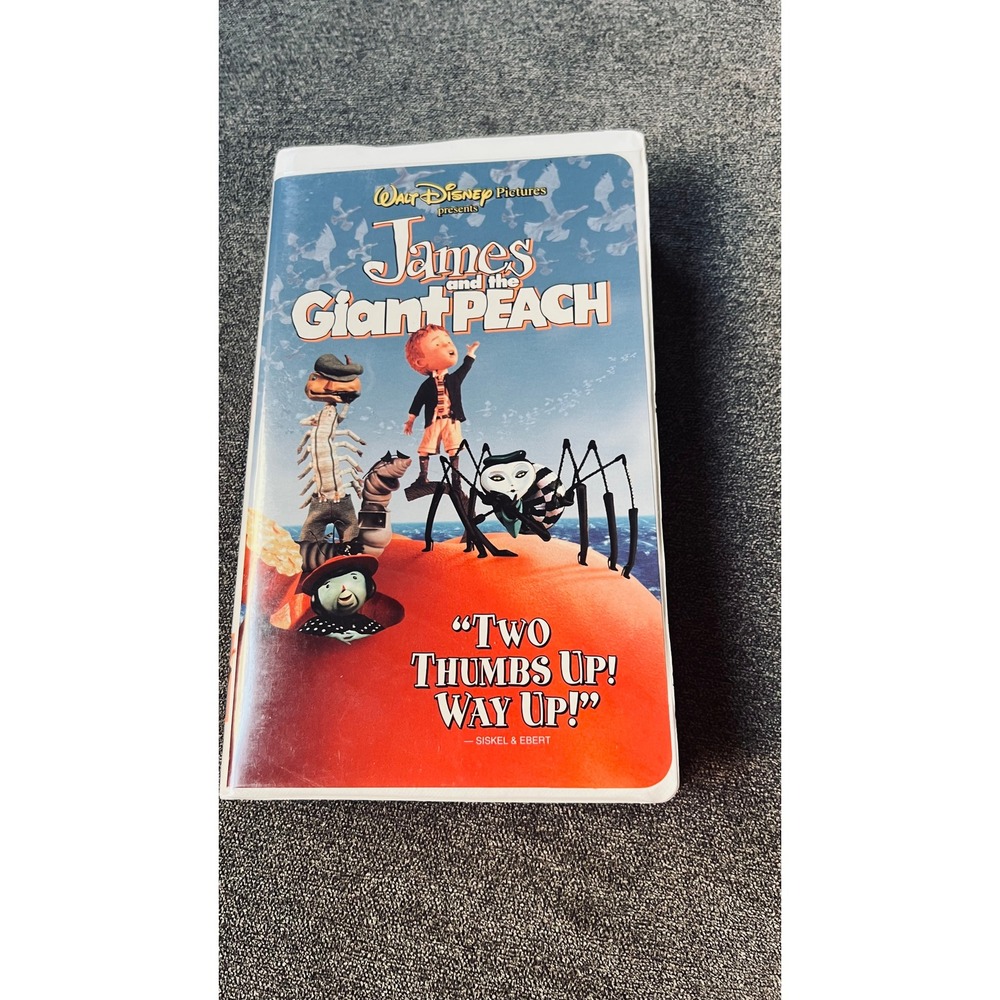 Disney James and the Giant Peach VHS Kids OS White Clamshell Case 7894 Vintage